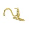 Kingston Brass KS1572TLLS Heritage 8" Sgl-Handle Kitchen Faucet W/out Sprayer, Brass KS1572TLLS - alternate 1